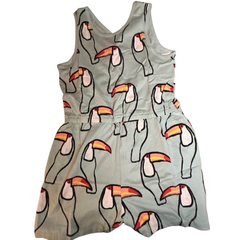 NEW Tea collection reversible romper toucan in mint romper size 16